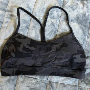 Lululemon sports bra, camo black, size 8.